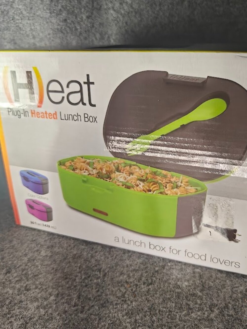 (H)eat Plug-In Heated Lunch Box Pink Portable Electric Food Warmer New